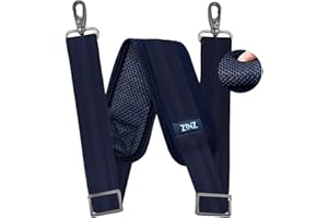 ZINZ Correa de Hombro de 79", Almohadilla de Cojín Fija Extragruesa y Cierres Dobles Correa de Repuesto Universal con Ganchos Giratorios de Metal (200 cm)