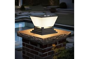 ‎ACMHNC ACMHNC Sockelleuchte außen Solar, Pollerleuchte außen, IP65 Wasserdicht Solar Standleuchte Aussen Wegeleuchte Garten, 3000mAh, 10-16 Std, 3000/4000/6000K, Gartenlampe für Pfosten, Patio, Einfahrten