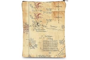 FEELMEM Lord Rings Hobbit Movie Gift Thror's Map Book Covers for Paperback Bookish Gift for Movie Fans