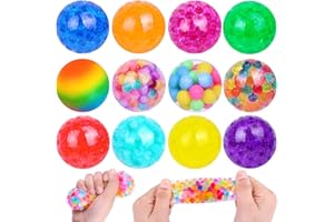 JOLCEEY JOISHOP 12pcs Stress Balls, Small Squishy Balls Squeeze Fidget Balls for Adults Stress Relief Party Favors Gifts