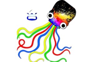 HONBO Enormes cometas de pulpo para niños menores de 5 a 10 años, cometa grande con cola larga y línea de 200 pies, cometas fáciles de volar para niños y adultos (pintura)