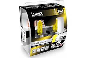 LUNEX H7 SUPER YELLOW Headlight Halogen Fog light Bulbs 477 12V 55W PX26d 2300K duobox (2 units)