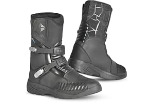 MAXIMO-MOTO Motorbike Boots Waterproof Motorcycle Boots for Men CE Approved Protection Durable Microfiber Superior and Adjustable Fit