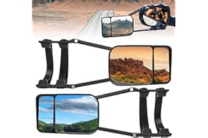 CISSIYOG 2 Piezas Espejos Retrovisores Caravana, Espejos Caravana Coche Espejo Retrovisor de ExtensióN Ajustable, Espejos de Remolque Universal para Coches, Caravanas, Remolques, Autocaravanas