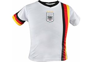 Mc-Trend Germany Deutschland Maillot Blanc avec empiècements Mesh, Unisex