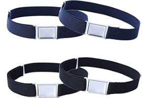 Kajeer 4PCS Ceinture élastiquée pour Enfants Garçons - Entièrement Réglable Ceinture avec Boucle Magnétique Facile pour garçons et filles de 2-15 ans