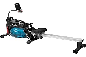 ‎BODYCOACH Wasser-Rudergerät Rower Gold Coast Ruderzugmaschine für Zuhause mit Wasserwiderstand Modell Deluxe mit 5fach verstellbarem Zugwiderstand