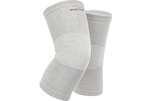 Wonder Care Bamboo Knee Sleeves for Men/Women, Support for Running, Gym, Badminton, Sports, Compression | Perfect Knee Brace for Pain and Enhanced Comfort (M).