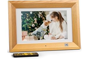 KODAK Cadre Photo Numérique 10 Pouces avec Télécommande, Bois Cadre Numérique Photo avec 8Go de Mémoire, Électronique Cadre H