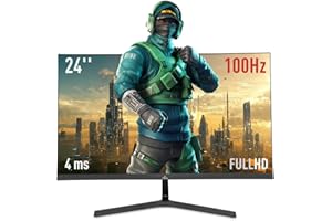 YEYIAN Dash X24 FHD 24" Moniteur Plat de Jeu FullHD | 1920×1080 | Panneau VA | 178° View | 3000:1 | 100 Hz | 16:9 | 16,7 Millions de Couleurs | 4 ms Response | VESA | HDMI 1.4 / VGA