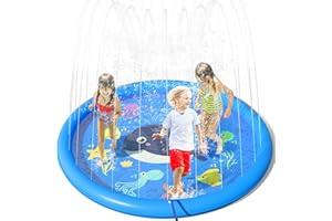 Peradix Tappetino Gioco d'Acqua per Bambini, (67 '' / 170 cm) Giocattoli Splash Play Mat all'Aperto Estate Giardino Piscina Gonfiabile per Neonati