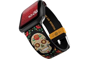 MOBYFOX Día de los Muertos Smartwatch-Armband, offizielles Lizenzprodukt, kompatibel mit jeder Größe und Serie von Apple Watch (Uhr nicht im Lieferumfang enthalten)