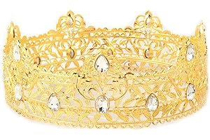 LEEMASING Couronne en métal pour homme - Pour anniversaire, bal de fin d'année, fête - Pour cosplay, mariage