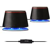 Sanyun SW102 Speakers for Desktop PC and Notebook, 2.0 USB Power | Passive Radiators, Heavy Bass, AUX 0.3 cm Audio, Volume Co