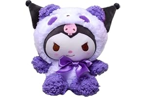 WKxinxuan Kuromi Peluche, My Melody Plush Doll, 22CM Peluche Sanrio, Pourpre Cute Kawaii Anime Peluche Kuromi pour Enfants Cadeaux Noël d'anniversaire