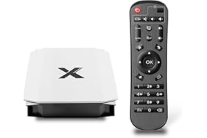 SAINTDISE Android TV Boxes 4-Core 4GB 32GB Set Top TV Box Android,with HEVC MAIN10 H.265 Connexion HDMI 4k@60Hz H.265 2.4G/5G Dual-band Wifi 6 RJ-45 Bluetooth 5.0 Smart TV Box