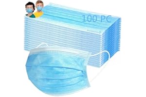 MaNMaNing Niños Mascarillas con Elástico para Los Oídos Pack 100 Unidades NM200-NO (100 Unidades, Azul)