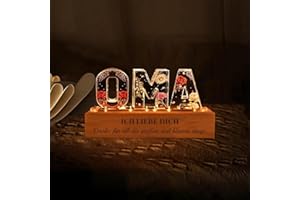 SUOPDH Oma Geschenk - LED Lampe Nachtlicht Geschenk Oma Geburtstag - Geburtstagsgeschenk für Omas von Enkelin Enkel