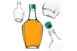 KADAX Bottiglie di vetro da 250 ml con tappo a vite, 1 pezzo, bottiglia vuota da riempire, liquore in vetro