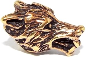 BEARD BEAD RINGS Bronze Viking Wolf Beard Bead (6mm) - celtic dreadlock hair