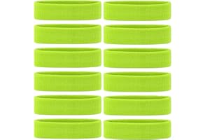 ONUPGO Sweatband Headband for Men & Women - 3/6/12 PCS Sports Headbands Moisture Wicking Athletic Cotton Terry Cloth Sweatband Sweat Absorbing Head Band