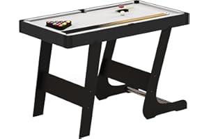 SPORTNOW Folding Pool Table Set, 104cm Mini Snooker Table with 2 Cues, 16 Balls, Chalk, Triangle, Brush, Portable Billiards Table for Youth and Adults