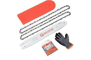 SAVIOR 2-pack MS170 Sågkedjor med 30 cm motorsågssvärd och svärdskydd, reserv för Stihl 30050003905, reservkedja 3/8" LP 1,1