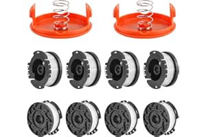 VIABRICO 10 Pack String Trimmer Replacement Spool Compatible with Black+Decker, 30ft 0.065" AF-100 Autofeed Replacement Spools, Compatible with Black+Decker String Trimmers, 8 Line Spools+2 Springs