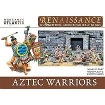 Figurines Guerre Wargames Atlantic Guerriers Aztèques - 30 Figurines 28mm Renaissance Collection Wargamer