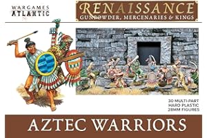 Wargames Atlantic - Renaissance : Aztec Warriors (30 figurines en plastique dur de 28 mm)