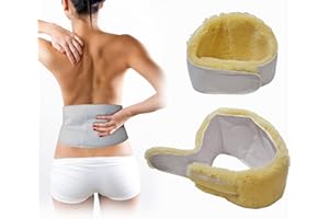 ‎HOLLERT GERMAN LEATHER FASHION Lammfell - NIERENGURT Lammfellwärmer Nierenwärmer Rückenwärmer S-3XL Größe L, Farbe Gelb