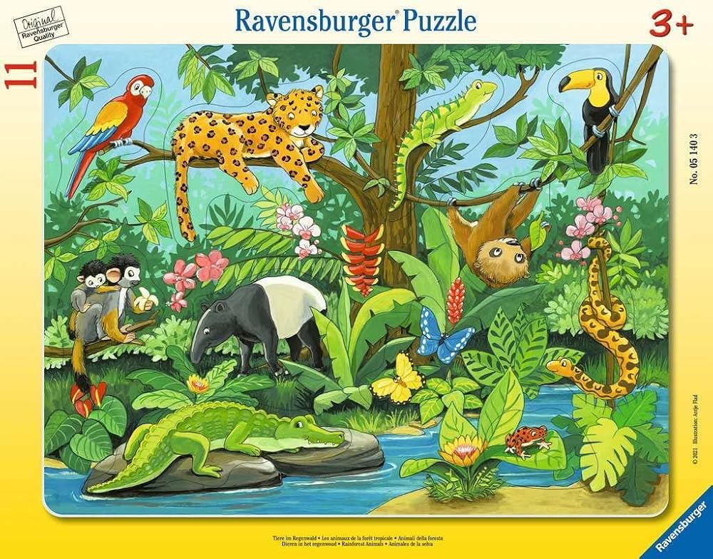Ravensburger 51403 Çer Hayvanlar Puzzle, 11 Parça