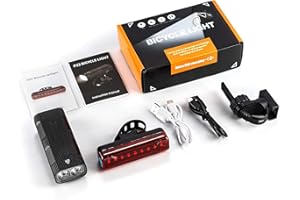 VIRTUDRILL LED Fahrradlicht Set, USB Aufladbar Fahrradlampe, 5000 Lumen Fahrrad Lichter, IPX5 WASSERDICHT Fahrrad Vorne und Rücklicht, Ultra Hohe Helligkeit Fahrradbeleuchtung