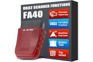 IKIKIN Wireless OBD2 Scanner Car Diagnostic Scan Tool, OBDII Adapter Used for Vehicle Error Test Motor Indicator Light OBD2 Bluetooth Scanner Reader and Application for iPhone iOS Android (Charm Red)