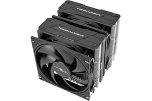 Thermalright Peerless Assassin 120 Black V3 Chłodnica procesora, 6 rur Heatpipes AGHP, 2 wentylatory PWM 120 mm, prędkość 2000 obr./min, do AM4/AM5, Intel LGA 1851/1700/1150/1151/1200/2011