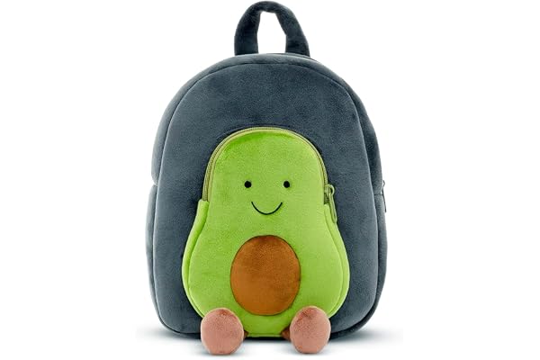 blue tree Cute Kids Backpack Toddler Bag Plush Animal Cartoon Mini Travel Bag for Baby Girl Boy 1-5 Years (small, Avocado Blue, Avocado Blue)
