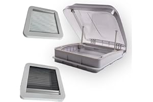 XENPER® Claraboya Camper 40x40 con Oscurecedor y Mosquitera – Ventana Techo Transparente para Caravana Camper Homologada 43R