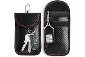 YLK Bolsa Faraday Llaves Coche, Estuche para Llaves de Coche Anti-RFID, Funda para Llaves de Coche Anti-RFID, Bloqueador de Señal RFID, Bloqueo de Invasión Electromagnética, Antirrobo