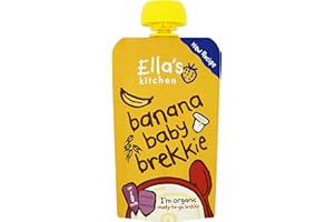 GUDZ Ella's Kitchen Smooth Puree, Organic Banana Baby Brekkie, 100g