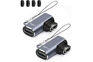 Ladeadapter für Uhren, AIYEEN USB-C-Adapter, Buchse auf Stecker, Ladeanschluss, kompatibel mit Garmin Fenix ​​​​​​​​7/7S/7X/6/6X/6S usw., Typ-C-Uhrenladegerät mit rechtem Winkel (rechts)