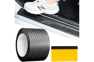 HAASIKI Car Door Sill Protector 7 cm x 10 m Car Door Sill Strips Carbon Fibre Sticker Car Protective Film Universal Car Door Sill Protector Car Door Sill Protector for Car Door Edge Protection