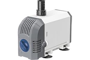 everfarel pompa acqua 35W 2000L/H Pompa sommersa silenziosa Pompa laghetto regolabile con cavo da 2m per acquari, giardini rocciosi, fontane, sistemi idroponici