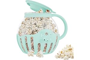 HXXWEUS Machine À Pop Corn, 2,13L Machine à Pop corn au Beurre, Microwave Popcorn Maker, Popper Bowl, Pot Microwave Air Popcorn Snack, Reusable, Ldéal pour les Fêtes et les Pique Niques, Vert