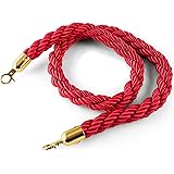 Transenna Con Corda Rossa E Ganci Oro - 1,5m Per Hotel, Teatro, Eventi - Foto 7