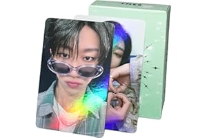PYAJUU Seventeen Photocards Kpop Seventeen Laser Photocard Photocards with Holo Effect 50PCS Seventeen Lomo Cards Gift for Fans Daughter Seventeen Birthday Party Decoration Kpop Gift Set (The8)