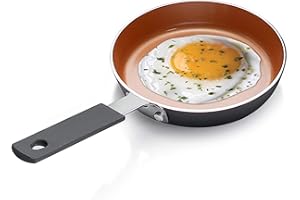 Gotham Steel Mini Egg and Omelet Pan with Ultra Nonstick Titanium & Ceramic Coating - 5.5", Dishwasher Safe, Stay Cool Handle