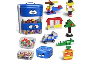 STEM MATCH Juego de Bloques de construcción para niños de 4 años, 181 Piezas Bloques de construcción Brick con Caja clasificadora de Bloques, Compatible con la mayoría de Las Marcas de Bloques