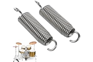 Yardwe 2 st rostfritt stål trumfotpedalfjäder för sparktrumtillbehör, kompatibla med bastrumpedaler, att montera hållbara trummiga delar