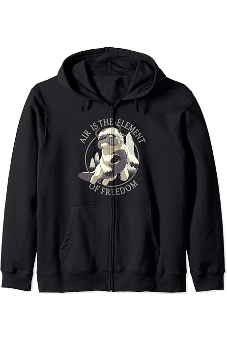 Avatar: The Last Airbender Appa Air The Element Of Freedom Zip Hoodie :  Amazon.co.uk: Fashion