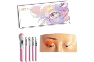 OneNine L'aide parfaite pour pratiquer le maquillage du visage, la planche de maquillage en silicone pour les yeux,les yeux du visage, le maquillage des yeux,pour les débutants